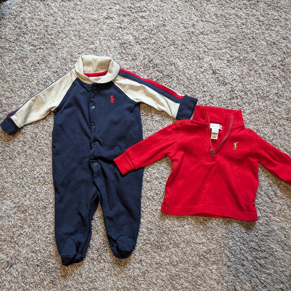 Ralph Lauren Bright Red Baby Sweater
